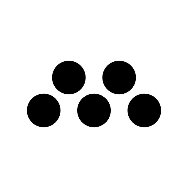 ABYA logo mark — five dots arranged in a two-over-three formation
